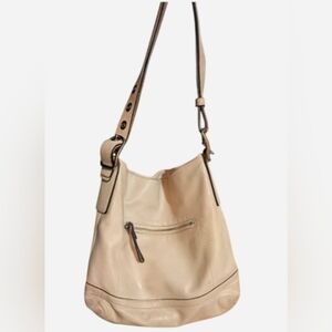Coach Cream Leather Shoulder Bag